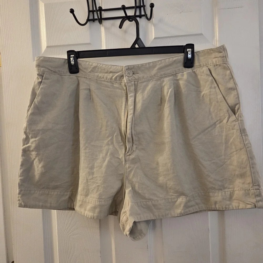 Joie‎ sz XXL khaki shorts cotton/linen lightweight summer casual beach vacation
